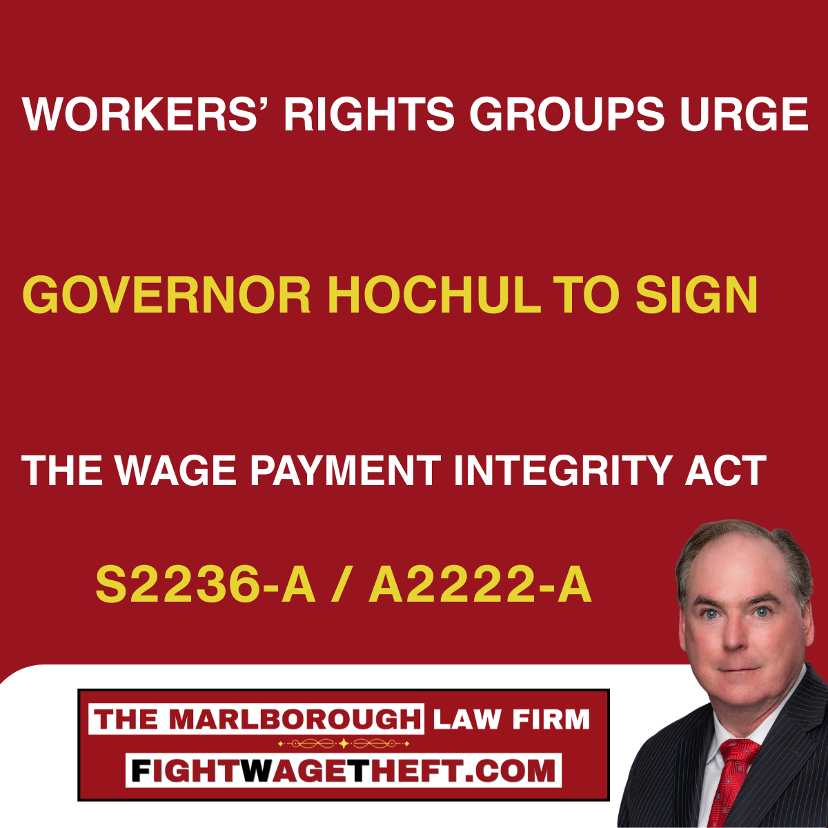 The Marlborough Law Firm New York wage theft lawyers banner, Wage Payment Integrity Act blog post